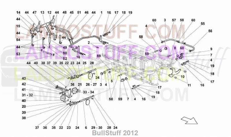 2008 Lamborghini MURCIELAGO LP 640 COUPE ARABIA INTAKE MANIFOLD (129.03.00)